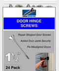 Top Shelf 9 By 1.5 Inch Flat Head Phillips Steel Wood Screws Packing A Sleek Satin Silver Nickel Finish Engineered For Beefy Door Hinge Security Upgrades And Smooth Direct Replacement Around Your Home Today 24 Pack, 24 pack, 1.5 inch screws.