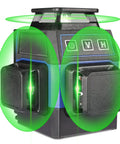 Pro Grade Self Leveling Laser Level Kit With 3x360 Degree Green Beams, 12 Lines, 3D Layout featured with green laser projection