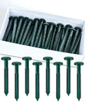Top Shelf Sixty Pack 3 Inch Vinyl Shutter Fasteners Heavy Duty Exterior Window Panel Pegs And Spike Anchors in a box.