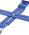 Beefy Heavy Duty Drum Dolly with Adjustable Cross Arm, Steel Frame, and Four Swivel Cast Wheels, 1200 Lb Capacity, Blue