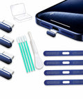 Four Pack USB C Dust Plugs For USB C Port And Speaker Grilles, Dual Head Type C Cover With Metal Mesh, set with cleaning tools