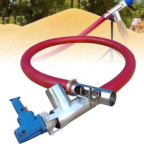 2000W Grain Suction Machine Portable Screw Conveyor For Fast Grain Transfer High Capacity Feeding in use on farm