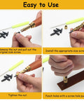 Heavy Duty Brass Leather Hole Punch With A Comfy Wooden Handle Ships Fully Loaded With Six Precision Drill Bits Plus Ruler And Needle For Tight Belt Crafting And Diy Grind That Demands Zero Sweat steps for use