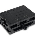 XY Axis Manual Stage With Precision Lead Screw Drive, Topnotch High Precision Sliding Table, 210x150mm Aluminum Alloy, Anodized Black