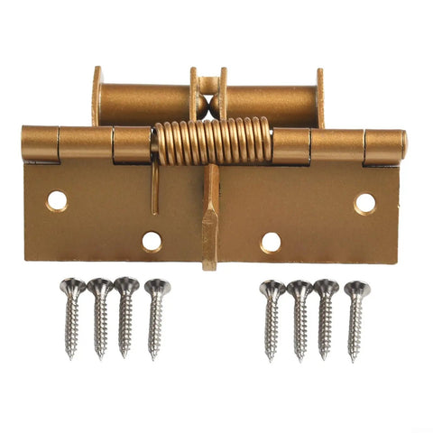 Gold-finish Spring Positioning Door Closer With 90 Degree Hold Open No Fuss Easy Install Auto Self Closing Soft Shut For Interior Doors Shutters And Sheds