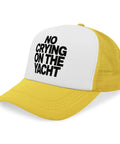 Yellow womens fashion athletic trucker cap perfect for outdoor adventurers and everyday wear breathable mesh back curved brim easy to adjust