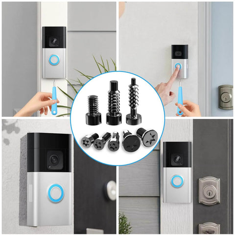 Doorbell Screwdriver Kit With DoubleEnded Torx T6 T15 Bits, Phillips And Slotted Heads, No Soliciting Signs, Video Doorbell Security Screws, Quick Password Reset, Durable Blue Kit For Easy Install And Upgrades on video doorbells