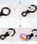 35 kN Figure 8 Descender Rigging Plate for Rappelling Belaying and Tree Climbing with rope threads through black aluminum device