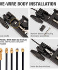 Hydraulic Disc Brake Hose Cutter And Driver 2 In 1 Bike Tool with close-up of installation steps and compatible oil needles.