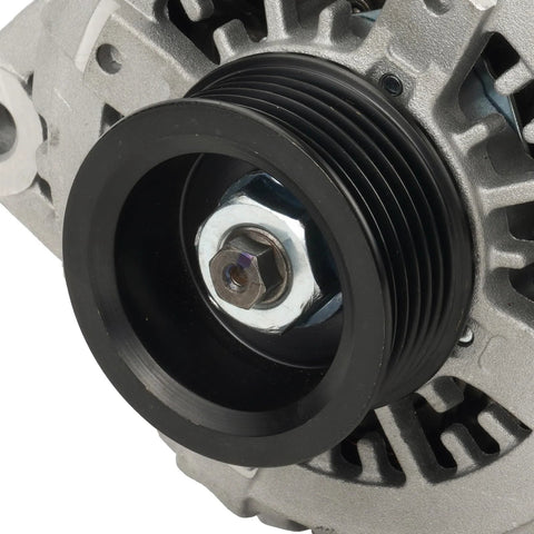 Close-up of 100 Amp Automotive Alternator For Lexus LS400 GS400 SC400 SC430 1998 To 2005 Replacement 12V 100A CW Rotation 6 Groove Pulley