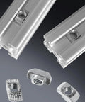 Premium 20 Pack One Quarter Inch Twenty Thread Pitch T Slot Nuts For 4545 Series Aluminum Extrusion Profiles with metal finish