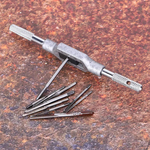 Mini Tap Set With High Speed Steel Tapping Tools Ten Size Range From M1 To M3.5 For Metal Threading Great For DIY Projects