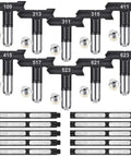 Airless Sprayer Tips And Filters Pack 20 Piece Replacement Set For Pros And DIYers With 10 Nozzles And 10 Filters Reversible Tip Heads