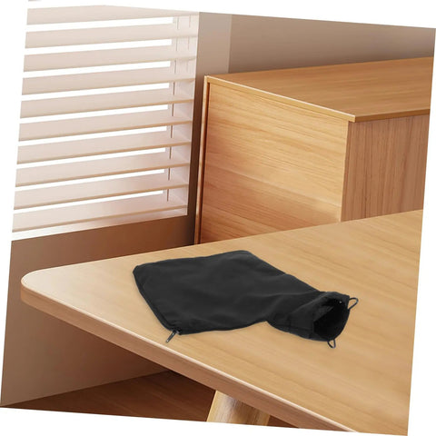 Heavy Duty Sawdust Collection Bag For Miter Saws And Bench Planers Featuring No Sweat Setup on a wooden table.