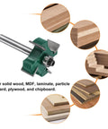 Pro Grade Heavy Duty 4 Wing T Slot Cutter Rabbet Router Bit With Bearing, 1/4 Inch Shank, for wood and plywood materials