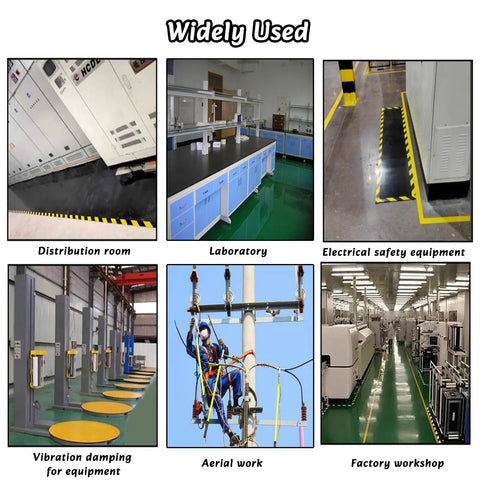 Heavy Duty High Voltage Insulating Rubber Mat For Electricians And Workshop Crews used in distribution room, lab, equipment safety.