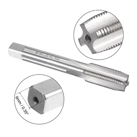 M14 x 1.25mm Metric Tap for Rethreading Damaged Threads Nut Bolt Repair Kit Right Hand Threading Round Die, side view