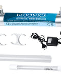 Top Shelf Under Sink Water Filter With Killer Reverse Osmosis And Uv Sterilizer 100 Gpd Six Stage System parts including UV lamp and sterilizer.