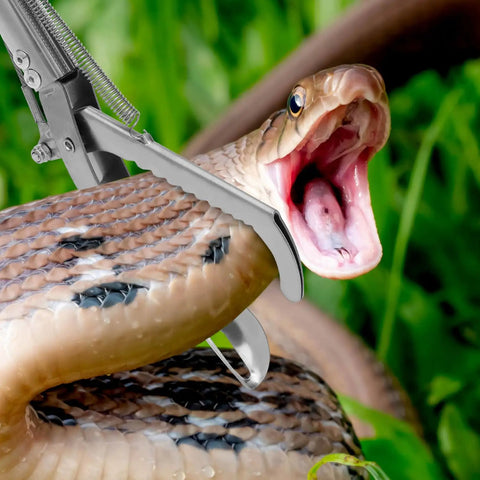 78 Inch Folding Snake Grabber Tool For Extra Long, Safe Handling, Stainless Steel Tongs With High Load Capacity, Corrosion Resistant, Easy To Clean And Maintain, Ideal For Reptile Control And Outdoor Wildlife Work