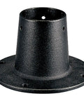 Post Adapter For Surface Mounting Round Posts With Included Anchor Bolts And Set Screws Black Aluminum Flange Base No Brainer Install