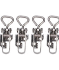 4 Pack Toggle Latch Clamp With Locking Hole For Toolbox Cabinet Doors And Smoker Lids, Marine Grade 304 Stainless Steel