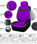 Leather Seat Covers Full Set For SUV Sedan And Van Water Resistant With 3D Foam Back Support All Season Comfort Dope Look Airbag Compatible