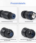 Underwater RJ45 Coupler IP68 Ethernet Connector For Outdoor LED Equipment, close-up views showing design details.