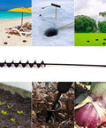 Extended Length Garden Auger Drill Bit For Planting Bulbs And Bedding Plants With Stand Up Digging, 32 Inch By 2 Inch, soil use