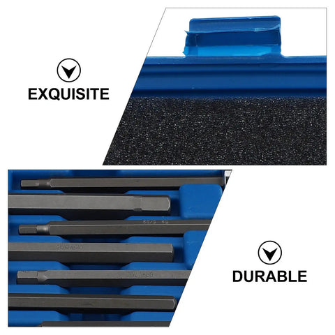 3 8 Inch Drive Badass Xxl Extra Long Bits Socket Wrench Set with Heavy Duty Ratcheting Tools displayed in a blue storage case.