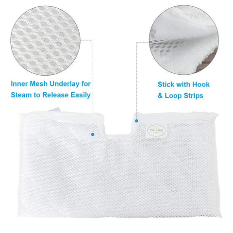 Washable Microfiber Steam Mop Pads Replacement For Shark Steam Pocket Mops S3500 Series 10 Pack with mesh underlay and hook strips