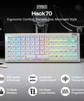 Solid 65 Percent Ortholinear Mechanical Keyboard With Via Custom Programming And Tri Mode Wireless Setup for ergonomic fast typing.
