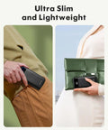 Heavy Duty 10000mAh Power Bank Featuring Reinforced Built In Four Cables For Multi Device Fast Charging And All Day Road Trip Juice To Keep Every Screen Alive in a pocket and clutch bag