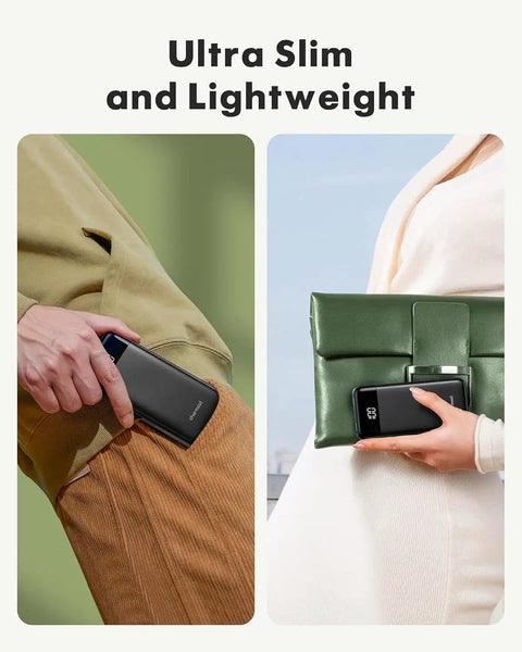 Heavy Duty 10000mAh Power Bank Featuring Reinforced Built In Four Cables For Multi Device Fast Charging And All Day Road Trip Juice To Keep Every Screen Alive in a pocket and clutch bag