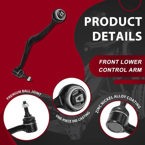 Hot Ride Front Lower Control Arm Kit 4Pcs RK621253 RK621251 For Smooth Steering And Stable Handling Replacement Parts To Get Your Ride Back On Track front lower control arm