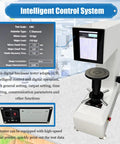 Kickass Digital Rockwell Hardness Tester With Slick Touchscreen Display And Pro Level Precision For Steel Plus Heat Treated Metals Easy AC110V Power showcasing an LCD control panel.