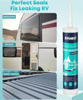 Non Leveling RV Roof Sealant 2 Pack Non Sag Lap Sealant For Roofs White Waterproof Caulking Tube and RV examples