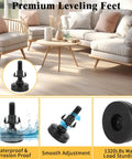 Beefy 40 Pcs Adjustable Leveling Feet With T Nut Kit Three Eighths Inch Sixteen Thread Heavy Duty Metal Levelers in living room