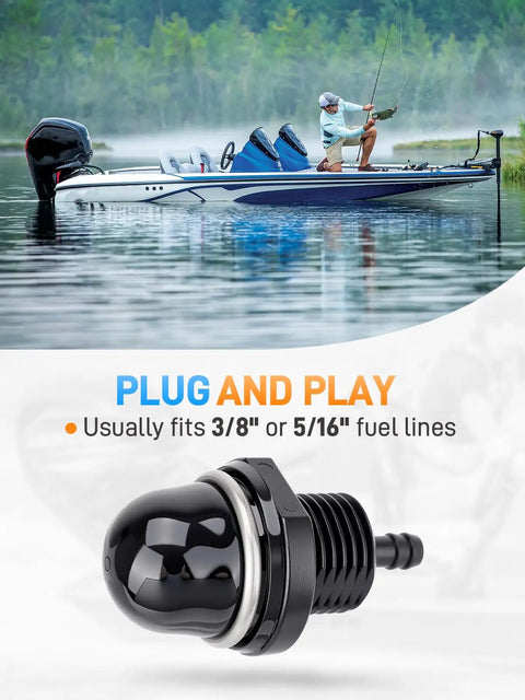 Priming Start Pump Replacement For 8HP To 20HP 4 Stroke Carb Outboard Engines With Manual Choke on a boating scene