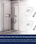 Glass Shower Door Bumpers For Sliding Doors With Screws, Wall Jamb Stopper Replacement Parts For Shower Enclosures