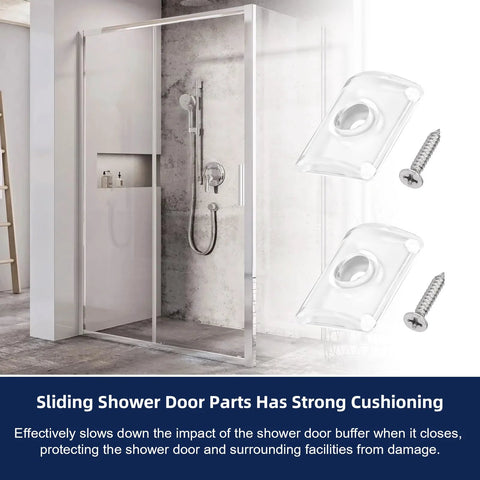 Glass Shower Door Bumpers For Sliding Doors With Screws, Wall Jamb Stopper Replacement Parts For Shower Enclosures