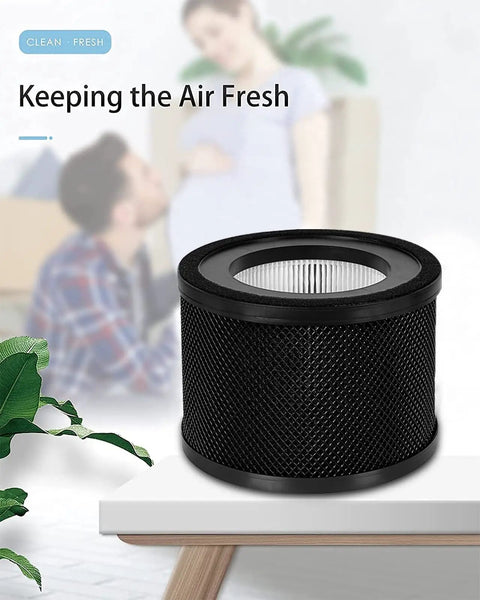 Two Pack Replacement Filters For TT-AP001 And VAVA VA-EE014 Air Purifiers SPF Compatible filter on table, indoor scene