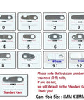 Various cam lock sizes for Cam Lock With Metal Key For Door Mailbox Toolbox Gym Locker Furniture Drawer Hardware HJ01A