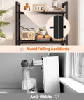 Dope Three Tier Industrial Bookcase With Metal Frame Black Finish showcasing safety features to prevent accidents in home settings