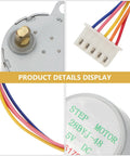 Close-up of Kickass Four Wire Stepper Motor Pair for CNC Milling with wiring and specifications, showcasing details for low noise operation.