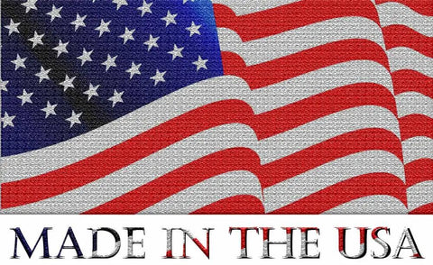 American flag with 'Made in the USA' text overlay.