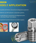 Steel Test Port Quick Coupler For Diagnostic Gauges And SensoControl Meters, Push To Connect, 1/8 in body, 1/4-18 NPTF thread