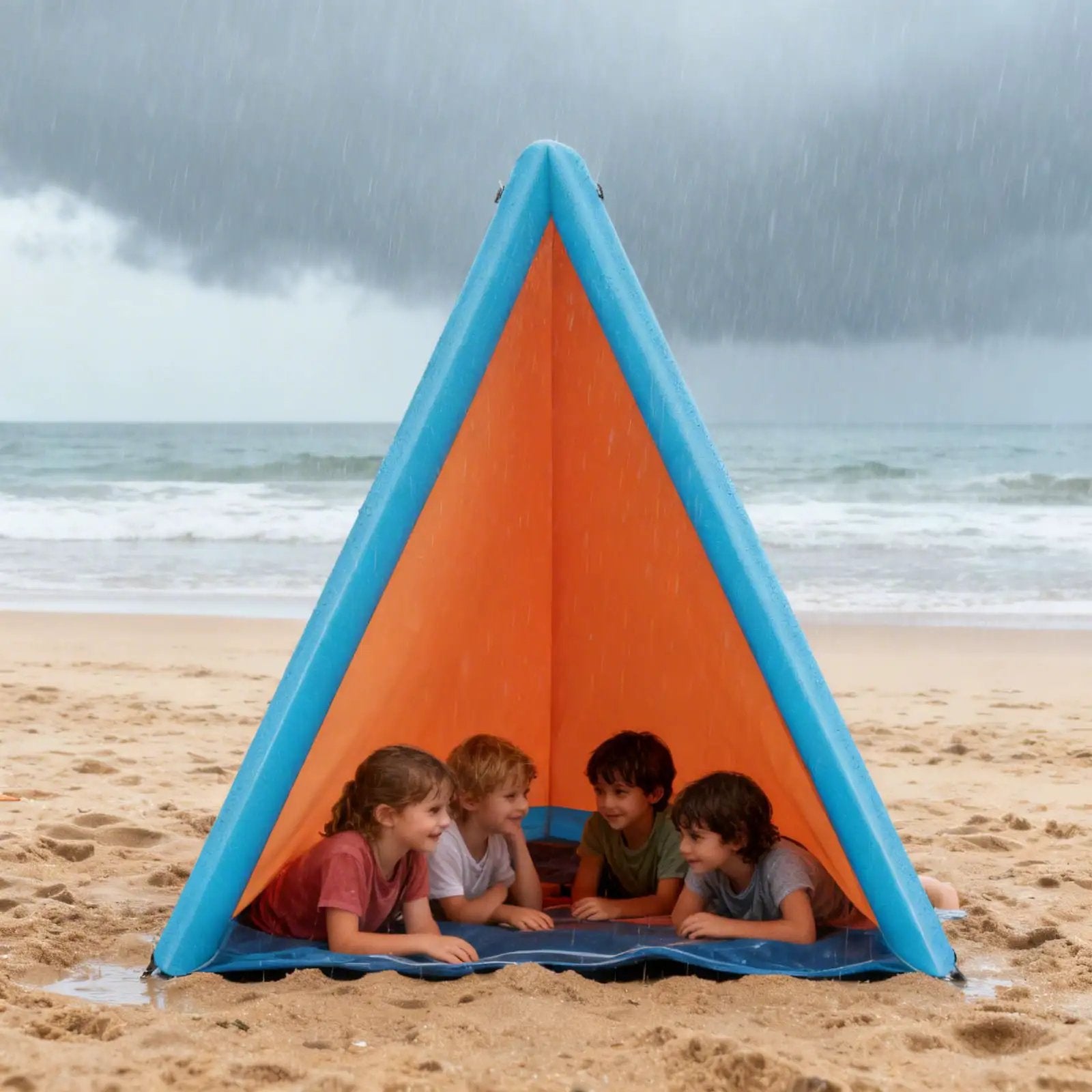 2-In-1 Sand Free Beach Blanket And Tent, 79x83 in ✓