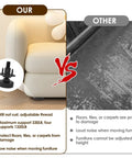 Comparison of Adjustable Furniture Leg Levelers Set 12 Pieces showing benefits vs traditional methods for furniture stability.