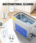 6L Ultrasonic Cleaner With 40kHz Power And 200W Heating, Digital Timer And 110V cleaning various items