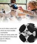 ZAWELIYO 38mm double aluminum omnidirectional wheel with metal hubs and eight PU-coated rollers